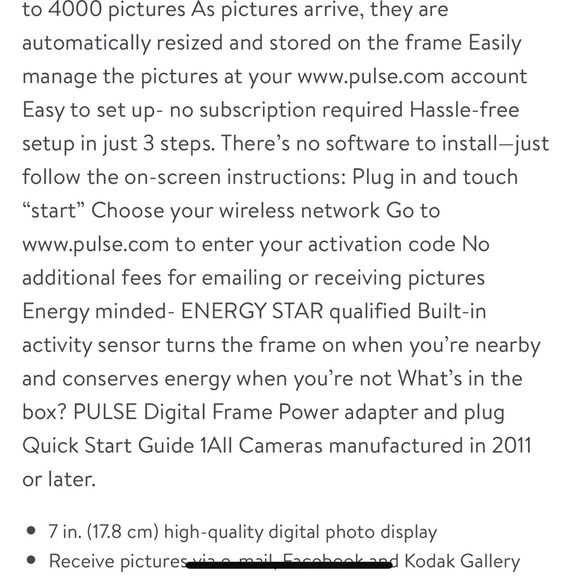 🆕 Kodak Pulse 7” Digital Frame SEALED In Box - Picture 9 of 10